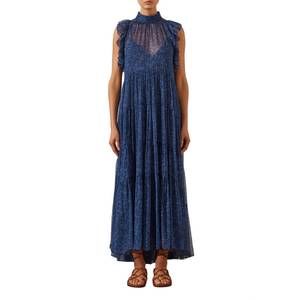 lace up side split thigh dress Tatum Fitted Maxi Dress with Leg Slit main image 0